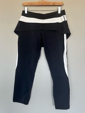 lululemon athletica Black and White Skirted Leggings